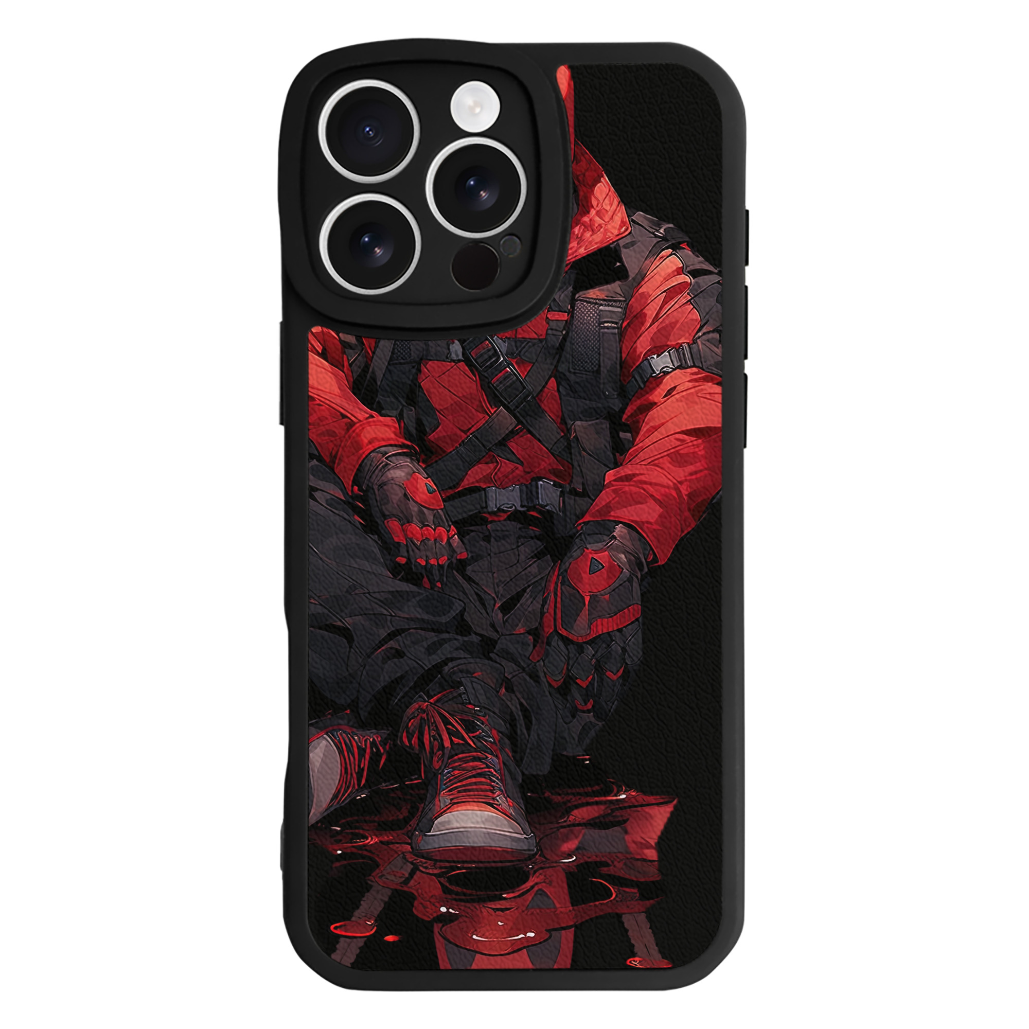 （画像用） Deadpool デッドプール 【iPhone 16シリーズ対応】シリコンスマホケース（レザー調） 材質：シリコン